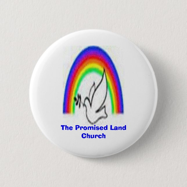 Badge Rond 5 Cm L'église promise de terre (Devant)