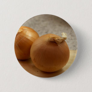 Badge Rond 5 Cm Légumes jaunes d'oignons
