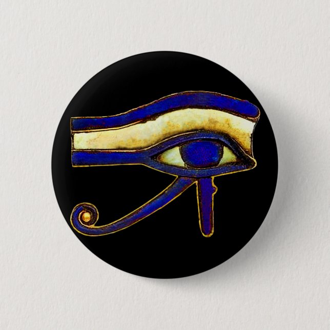 Badge Rond 5 Cm L'Egypte ancienne L'oeil de Horus (Devant)