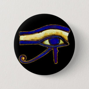 Badge Rond 5 Cm L'Egypte ancienne L'oeil de Horus