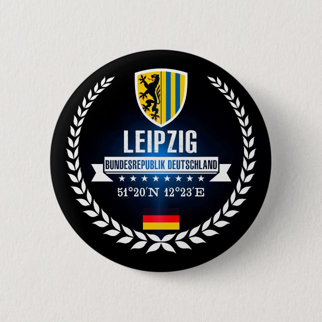 Badge Rond 5 Cm Leipzig (Devant)