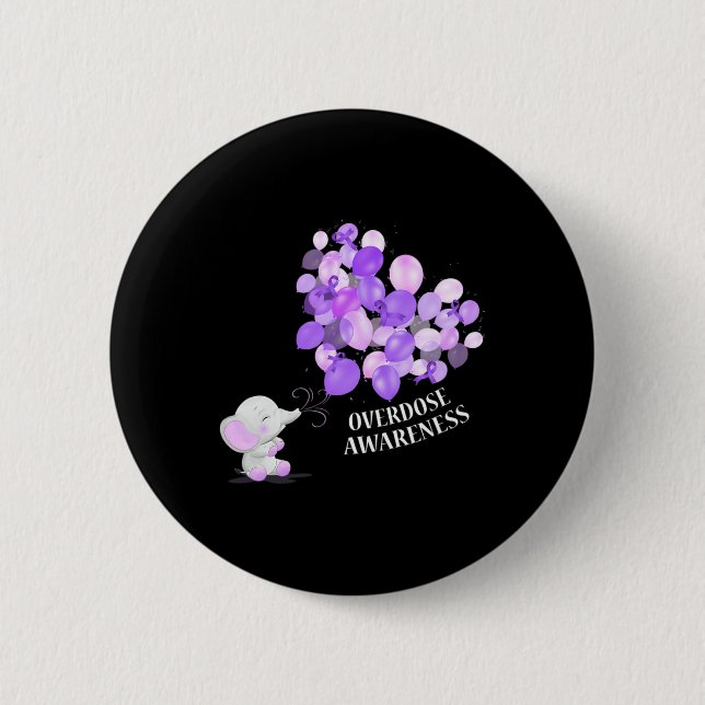 Badge Rond 5 Cm L'éléphant fait exploser les Lons Sensibilisation  (Devant)