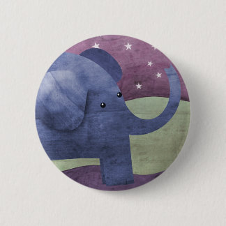 Badge Rond 5 Cm L'éléphant souhaite sur une étoile - boutonnez