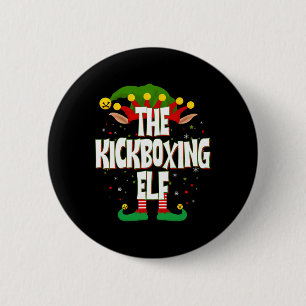 Badge Rond 5 Cm L'elfe de kickboxing de Noël