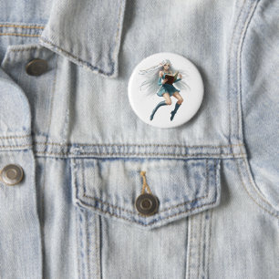 Badge Rond 5 Cm L'elfe et le livre de magie