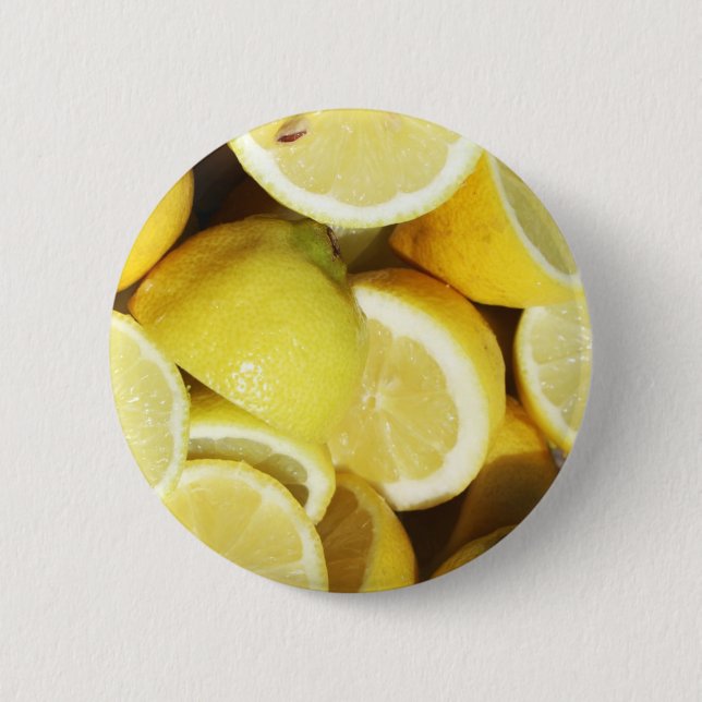 Badge Rond 5 Cm Lemons Yellow (Devant)