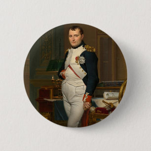 Badge Rond 5 Cm L'empereur Napoléon dans son étude aux Tuileries