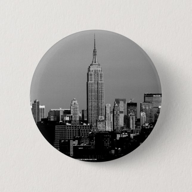 Badge Rond 5 Cm L'Empire State Building (Devant)