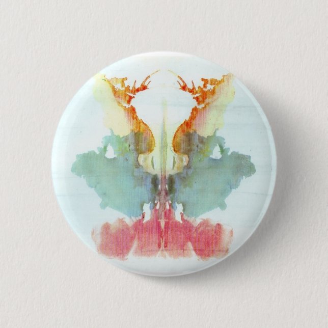 Badge Rond 5 Cm L'encre d'essai de Rorschach éponge l'humain du (Devant)