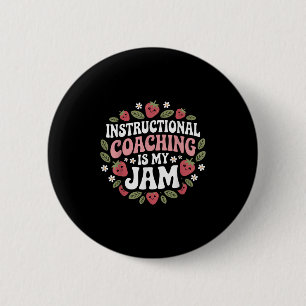 Badge Rond 5 Cm L'Entraînement Instructif Est Mon Jam Enseignant E