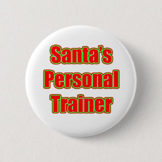 Badge Rond 5 Cm L'entraîneur personnel de Père Noël
