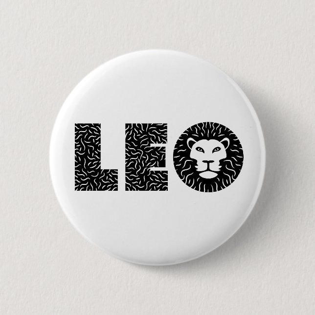 Badge Rond 5 Cm Leo (Devant)
