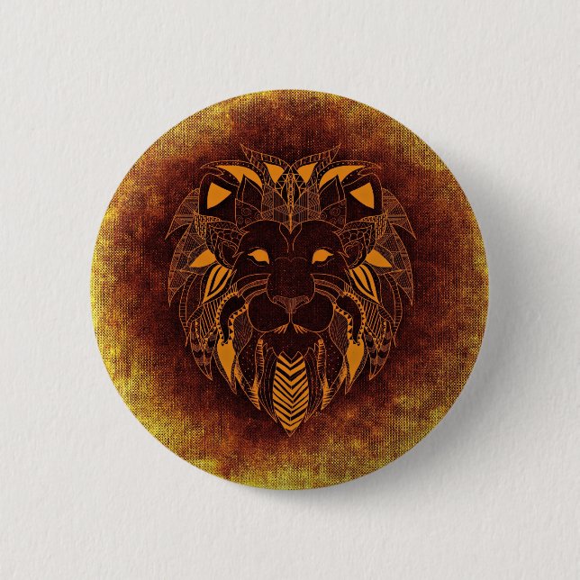 Badge Rond 5 Cm Leo, Leone (Devant)