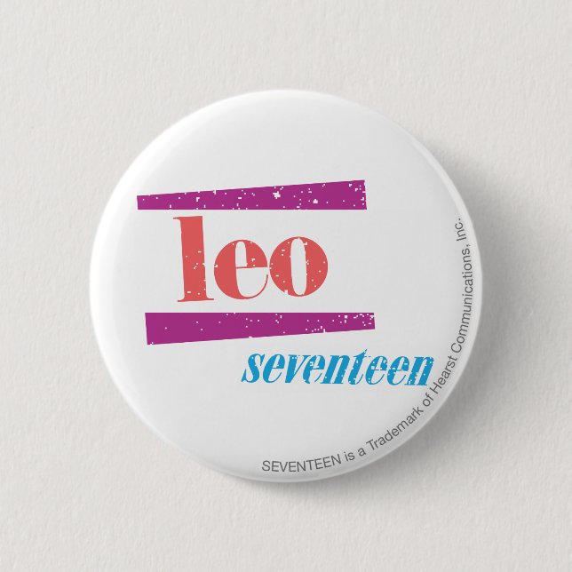 Badge Rond 5 Cm Leo Pink (Devant)