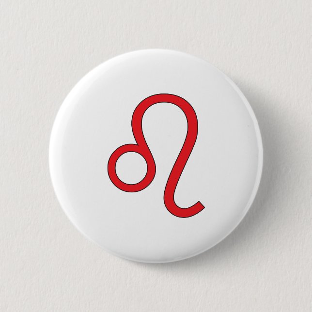 Badge Rond 5 Cm Leo, symbole zodiaque, horoscope (Devant)