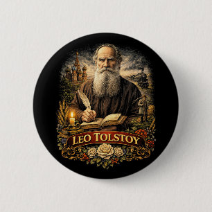 Badge Rond 5 Cm Léo Tolstoï