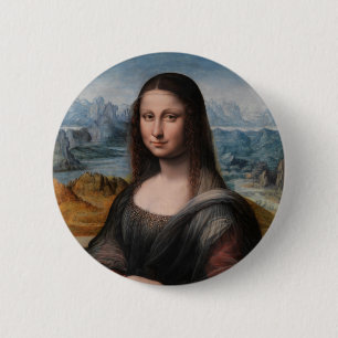 Badge Rond 5 Cm Leonardo da Vinci   Mona Lisa