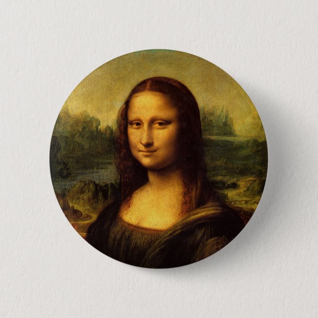 Badge Rond 5 Cm Leonardo Da Vinci - Mona Lisa (Devant)