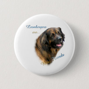 Badge Rond 5 Cm Leonberger Best Friend 2 - Bouton