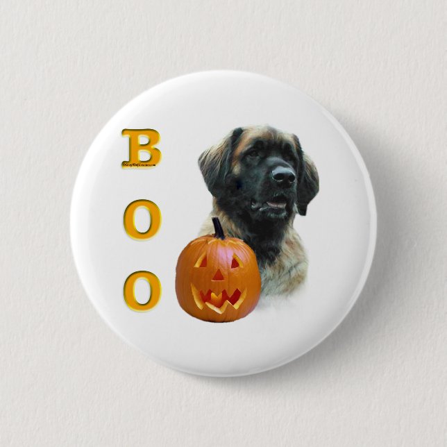 Badge Rond 5 Cm Leonberger Boo - Bouton (Devant)