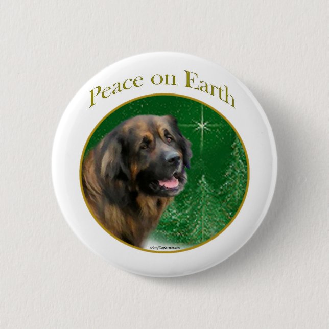 Badge Rond 5 Cm Leonberger Peace (Devant)