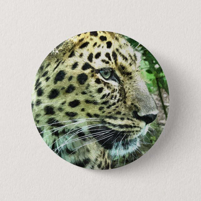 BADGE ROND 5 CM LEOPARD (Devant)