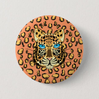 Badge Rond 5 Cm Léopard