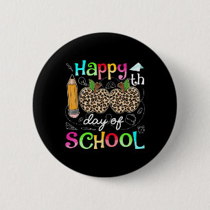Badge Rond 5 Cm Leopard 100 Jours D'Enseignant Étudiant 100 Jours