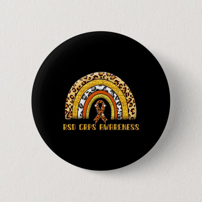 Badge Rond 5 Cm Léopard Arc-En-Ciel Rsd Crps Guerrier (Devant)