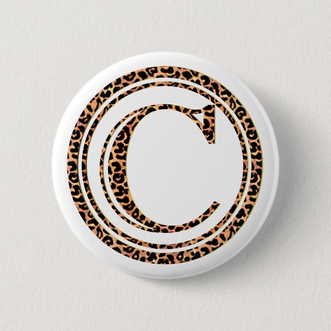 Badge Rond 5 Cm léopard C (Devant)