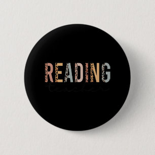 Badge Rond 5 Cm Leopard Cheetah Imprimer Lecture Enseignant S'Amus