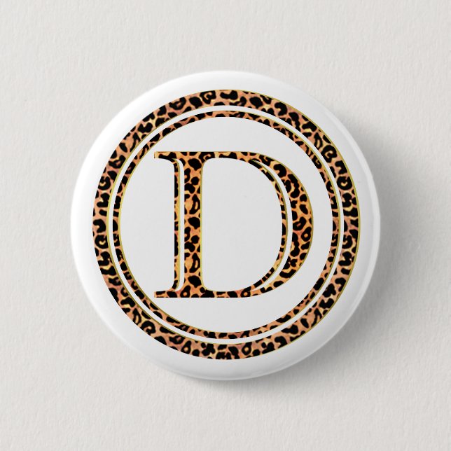 Badge Rond 5 Cm léopard D (Devant)