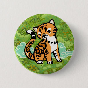Badge Rond 5 Cm Léopard de nuage