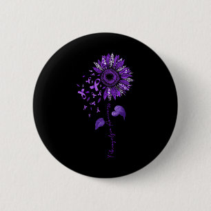 Badge Rond 5 Cm Leopard Fibromyalgie Sensibilisation au ruban viol