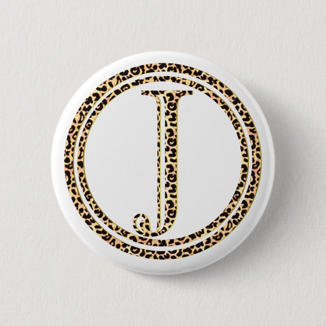 Badge Rond 5 Cm Leopard J (Devant)