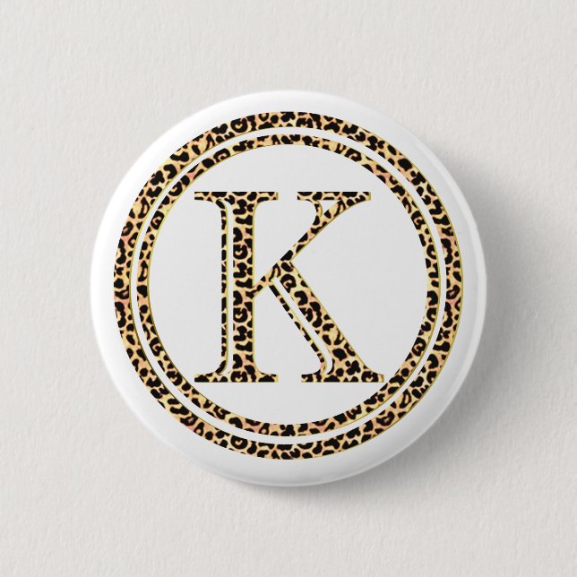 Badge Rond 5 Cm Leopard K (Devant)