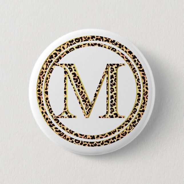 Badge Rond 5 Cm Leopard M (Devant)
