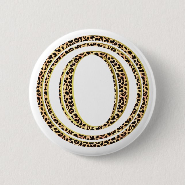 Badge Rond 5 Cm Leopard O (Devant)