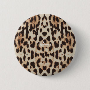 Badge Rond 5 Cm Leopard Spots Motif Thunder_Cove