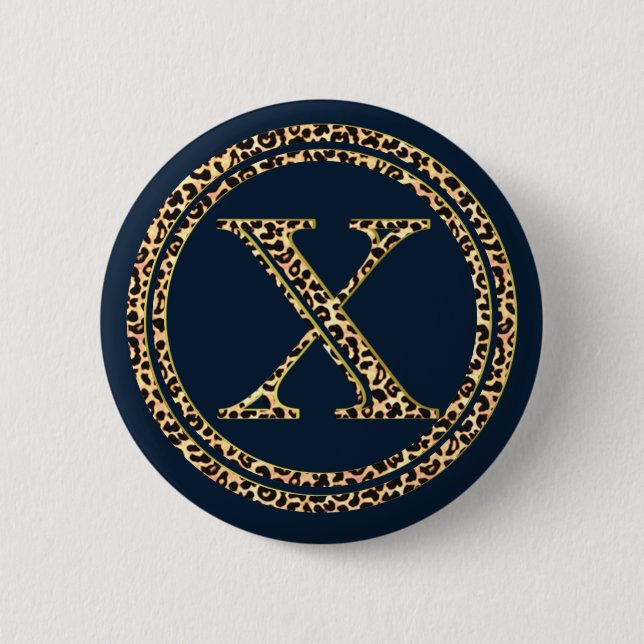 Badge Rond 5 Cm Leopard X (Devant)