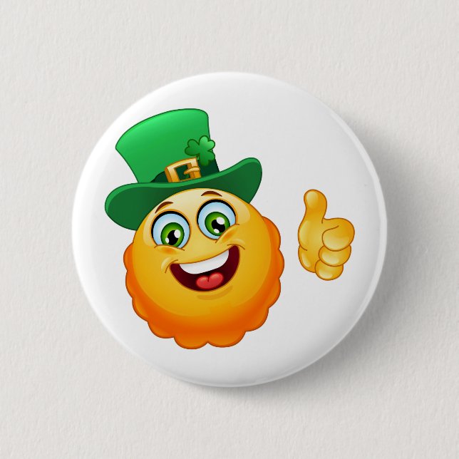Badge Rond 5 Cm leprechaun emoji (Devant)