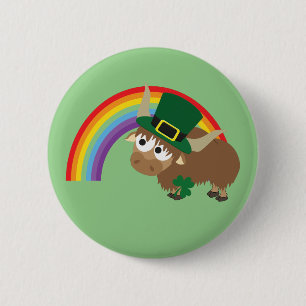 Badge Rond 5 Cm Leprechaun Yak