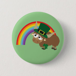 Badge Rond 5 Cm Leprechaun Yak