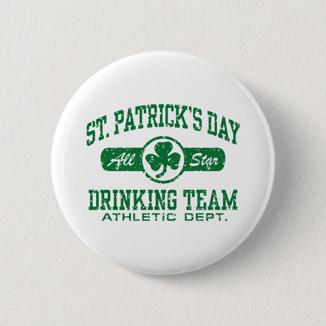 Badge Rond 5 Cm L'équipe de boisson de la Saint-Patrick (Devant)