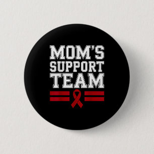 Badge Rond 5 Cm L'équipe de soutien de maman famille cancer myélom