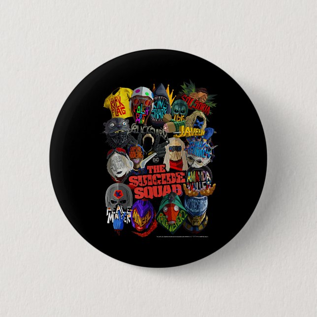 Badge Rond 5 Cm L'Équipe Suicide L'Affiche De L'Ensemble De L'Équi (Devant)