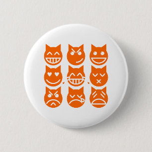 Badge Rond 5 Cm Les 9 vies du chat Emoji