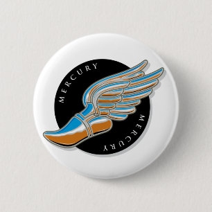 Badge Rond 5 Cm Les ailes de Mercury