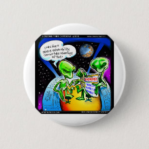 Badge Rond 5 Cm Les Aliens de l'espace découvrent les médias socia