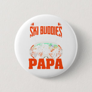 Badge Rond 5 Cm Les amateurs de ski Appelez-Moi Papa Ski Skier Ski